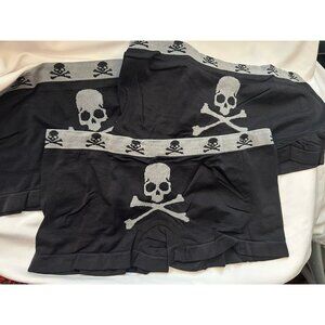 Dark queen boy shorts Women’s underwear skull & bones black  Lot Of 3 Sz small